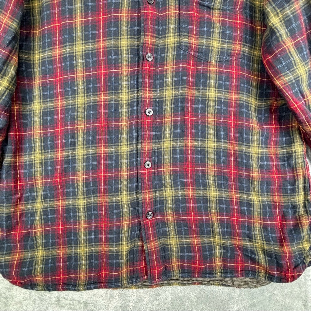Carbon2Cobalt Shirt Men Large Green Red Plaid Flannel Gauzey Outdoor - Picture 6 of 13